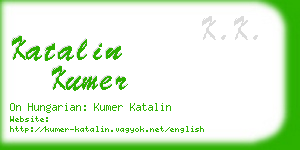 katalin kumer business card